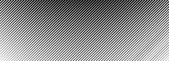 Slant line halftone gradation texture. Fading diagonal stripe gradient background. Oblique pattern backdrop. Black thin parallel line vanish wallpaper for overlay, print, cover, graphic design vector