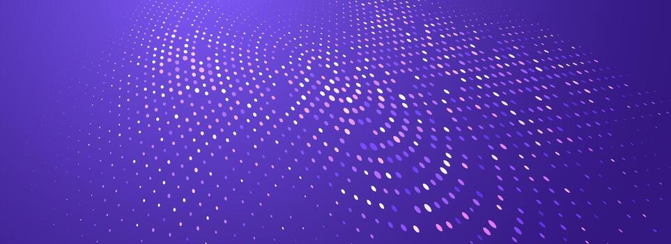 púrpura brillante punteado textura. resumen punto cuadrícula fondo de pantalla. Armada curvo trama de semitonos modelo fondo. moderno tecnología, negocio, ciencia, cuidado de la salud, medicamento, presentación diseño antecedentes vector