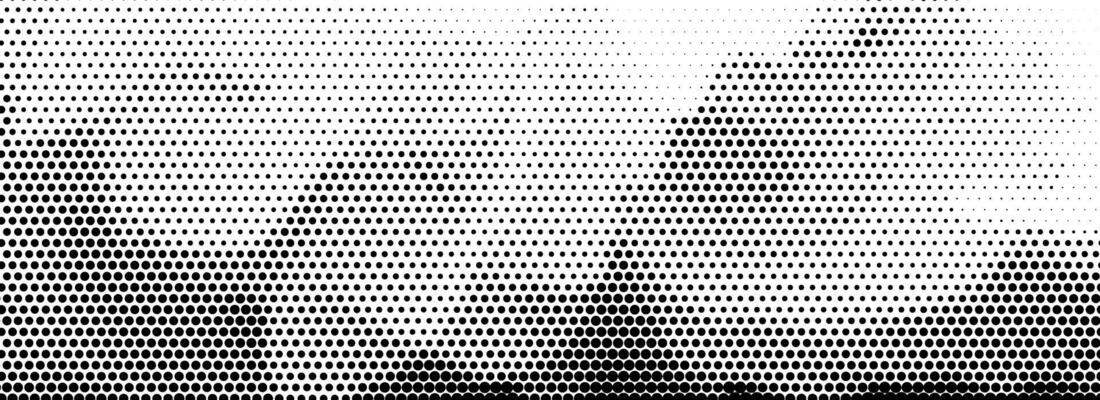 Abstract dotted distorted halftone texture. Pixelated wavy flow background. Distressed grunge wavy gradient pattern. Retro raster grit noise backdrop. Comic style overlay wallpaper