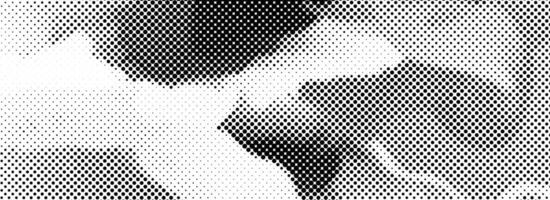 Abstract dotted distorted halftone texture. Pixelated smoke or liquid wavy flow background. Twisted grunge wavy gradient pattern. Retro raster grit noise backdrop. Comic style overlay wallpaper vector