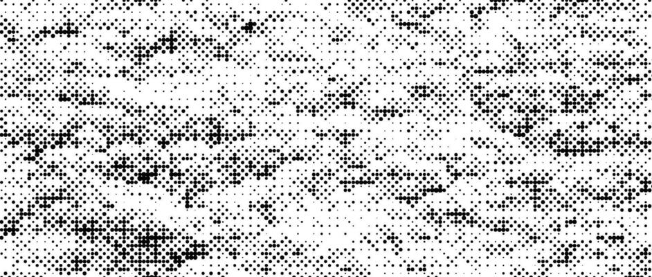 Pixelated grain texture bitmap. Dither grunge background. Abstract dotted glitchy pattern. game screen wallpaper. Retro pixel art backdrop. Comic halftone overlay. Black speckle effect