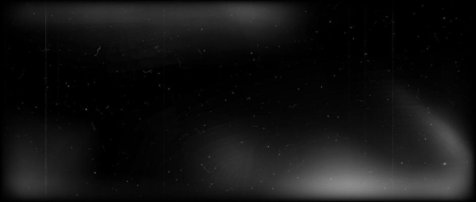 Black and white retro film frame texture. Old grain noir movie background. Vintage photo filter template with grain, scratches, noise, dust, light leak. Nostalgic cinematic photographic effect.