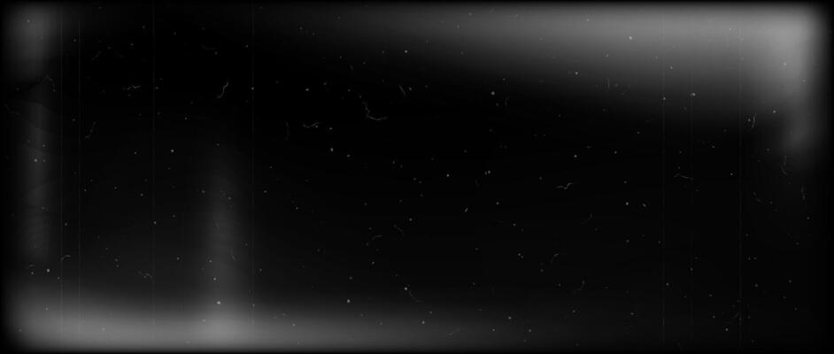 Vintage noir film frame texture. Black and white grain movie background. Retro photo filter template with light leak, grain, scratches, noise, dust. Nostalgic cinematic photography effect.