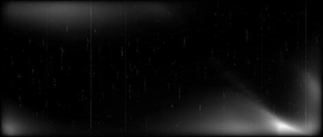 Old retro noir film frame texture. Black and white grain movie background. Vintage photo filter template with light leak, grain, scratches, noise, dust. Nostalgic cinematic photographic effect. vector