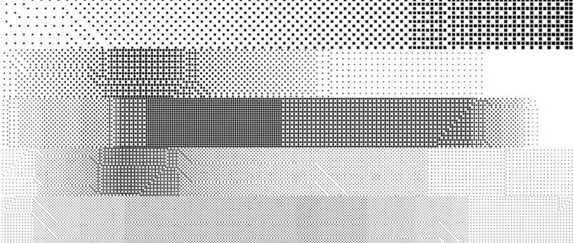 mapa de bits pixelado a rayas modelo. negro y blanco trama de semitonos grunge textura. falla ruido raya cubrir. punteado degradado fondo de pantalla para bandera, póster, volantes, imprimir, folleto. vacilar antecedentes vector