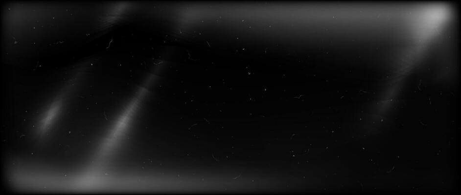 Black and white retro film frame texture. Old grain noir movie background. Vintage photo filter template with light leak, grain, scratches, noise, dust. Nostalgic cinematic photographic effect.