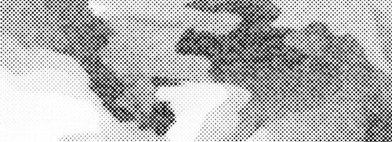 Abstract grain dotted distorted halftone texture. Pixelated wavy flow background. Distressed grunge wavy gradient pattern. Retro raster grit noise backdrop. Comic style overlay wallpaper vector