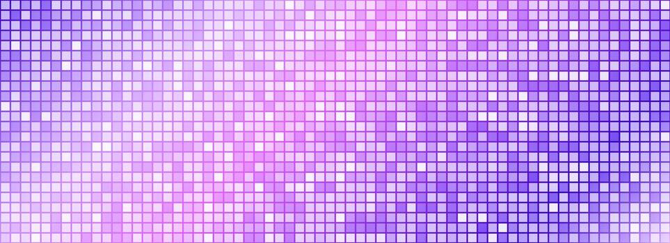 Pink purple disco party pattern background. Iridescent sequin mosaic texture. Abstract shining halftone wallpaper. Pop up comic sparkling glitter backdrop. Retro design template vector