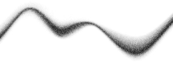Gradient grain wave texture. Black stipple sand flow background. Dotted undulate sandy backdrop with speckles, particles, granules. Grunge noise dot work wallpaper for banner, poster, overlay vector