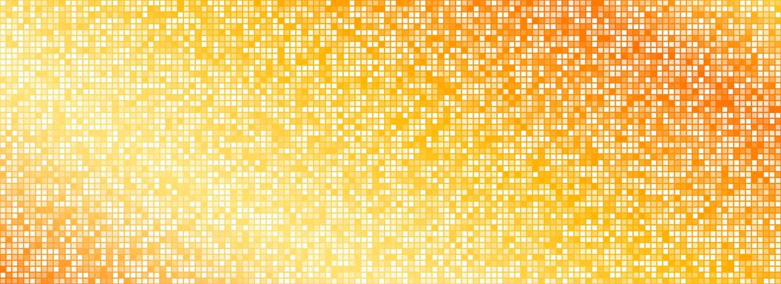 Shining gold disco party pattern background. Iridescent golden sequin mosaic texture. Sparkling yellow halftone wallpaper. Pop up comic glowing glitter backdrop. 70s or 80s design template