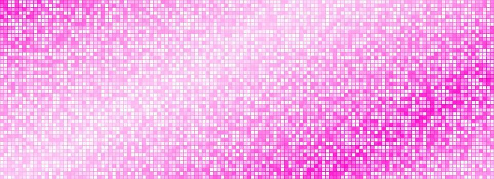 Shining pink disco party pattern background. Iridescent rose sequin mosaic texture. Abstract sparkling halftone wallpaper. Pop up comic glowing glitter backdrop. Retro design template vector