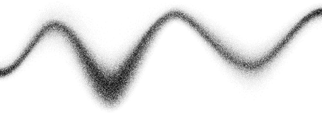Wavy grain gradient texture. Black stippled flowing line background. Undulate sandy backdrop with speckles, particles, granules. Grunge noise dotted work wallpaper for banner, poster, brochure.