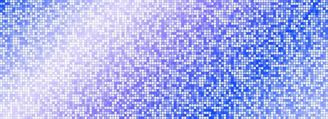Shining blue disco party pattern background. Iridescent sequin mosaic texture. Abstract sparkling halftone wallpaper. Pop up comic glowing glitter backdrop. Retro 80s design template