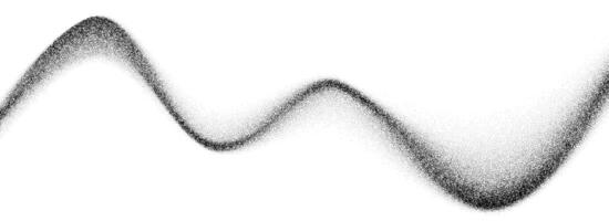 Gradient grain wave texture. Black stipple sandy flow background. Dotted undulate sand backdrop with speckles, particles, granules. Grunge noise dotwork wallpaper for banner, poster, overlay vector