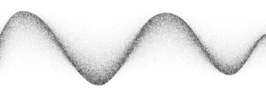 Wavy grain gradient texture. Black stippled fluid background. Grunge noise dotwork wallpaper for banner, poster, brochure. Undulate sand backdrop with speckles, particles, granules. vector