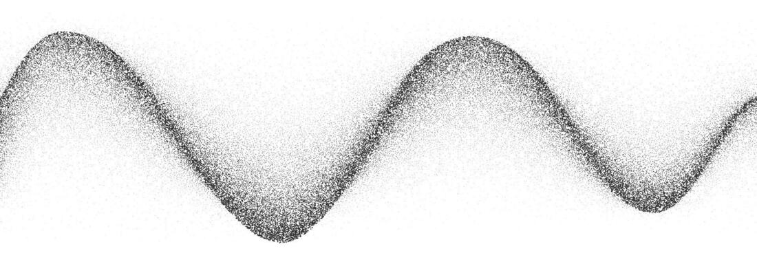Wavy grain gradient texture. Black stippled fluid background. Grunge noise dotwork wallpaper for banner, poster, brochure. Undulate sand backdrop with speckles, particles, granules.