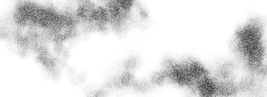 Stipple smoke cloud gradient texture. Grunge fluid fume grain background. Gritty noise fog dotwork wallpaper. Black and white dots, speckles, sand particles or granules overlay. vector