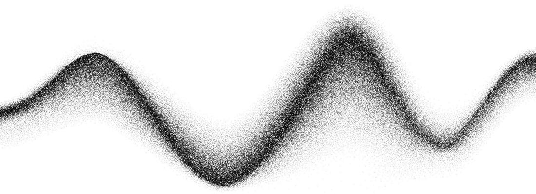 Grain wave gradient texture. Black stippled flowing line background. Undulate sand backdrop with speckles, particles, granules. Grunge noise dotted work wallpaper for banner, poster, brochure.