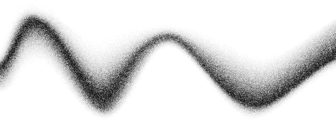 Grain wave gradient texture. Black stipple flowing line background. Dotted undulate sand backdrop with speckles, particles, granules. Grunge noise dotwork wallpaper for banner, poster, overlay.
