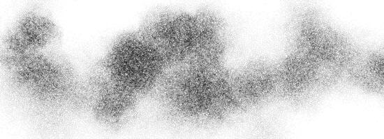 Stipple smoke cloud gradient texture. Grunge fluid sand grain background. Gritty noise wavy fog dot work wallpaper. Black and white dots, speckles, particles or granules backdrop overlay vector