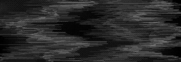 TV static noise texture. Glitch pixel background. Distorted rippled VHS screen overlay. Grunge fuzzy television interference backdrop. Flickering digital effect vector