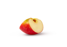 Slice of red apple isolated. png