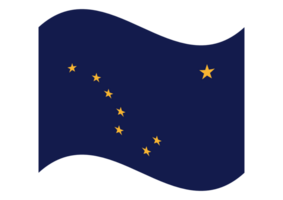 Waving Alaska State Flag illustration png