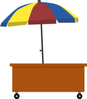 Illustration of Empty Stall with Umbrella png