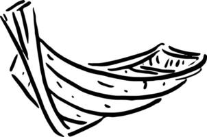 Rustic Wooden Boat Sketch for Aesthetic Packaging vector