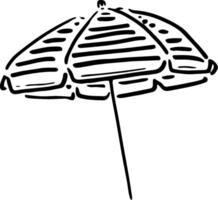 Whimsical Beach Umbrella Sketch for Cafe Branding vector