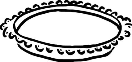 Cafe Tray with Drinkware Sketch for Food Branding Use vector