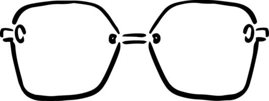 Minimalist Sunglasses Sketch for Summer Print Use vector