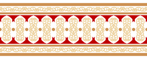 Tribal ethnic seamless border with oriental abstract pattern. png