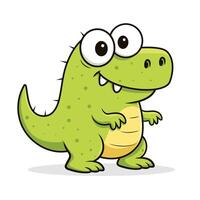Cute Cartoon Dinosaur Character Illustration vector