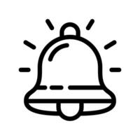 Line Art Bell Notification Icon vector