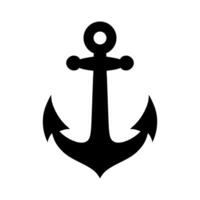 Black Anchor Emblem, Maritime Navigation and Oceanic Design vector