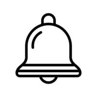 Elegant Bell Line Art Warning Icon vector
