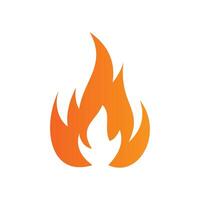 Bold Flame Icon with Sharp Edges vector