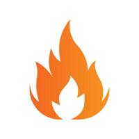 Flat Design Fire Symbol for Logos and Icons vector