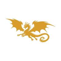 Mythical Black Dragon Epic Flying Pose vector