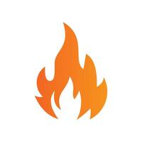 Clean Energy Red and Orange Fire Icon vector