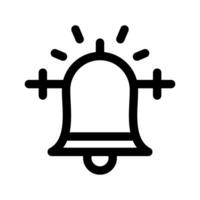 Notification Bell Line Art Icon vector