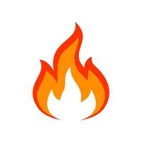Simple Red and Orange Fire Flame Graphic vector