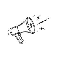 Megaphone in line art style vector