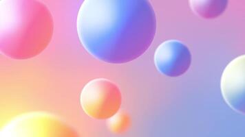 Floating Gradient Bubbles Background Animation video