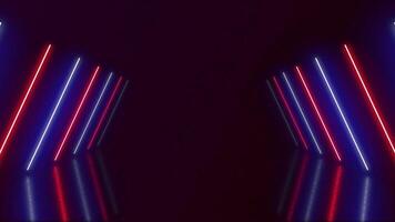 Neon lights in a dark room video
