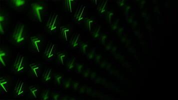 Green glowing lines on a black background video