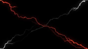 Glowing Lightning Bolt Transparent Background video