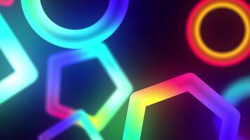 Futuristic Neon Background with Bright Colors video