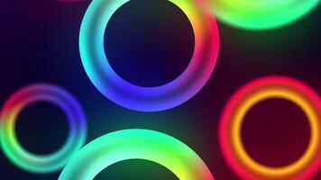 Colorful Abstract Neon Flow Glowing Light Design video